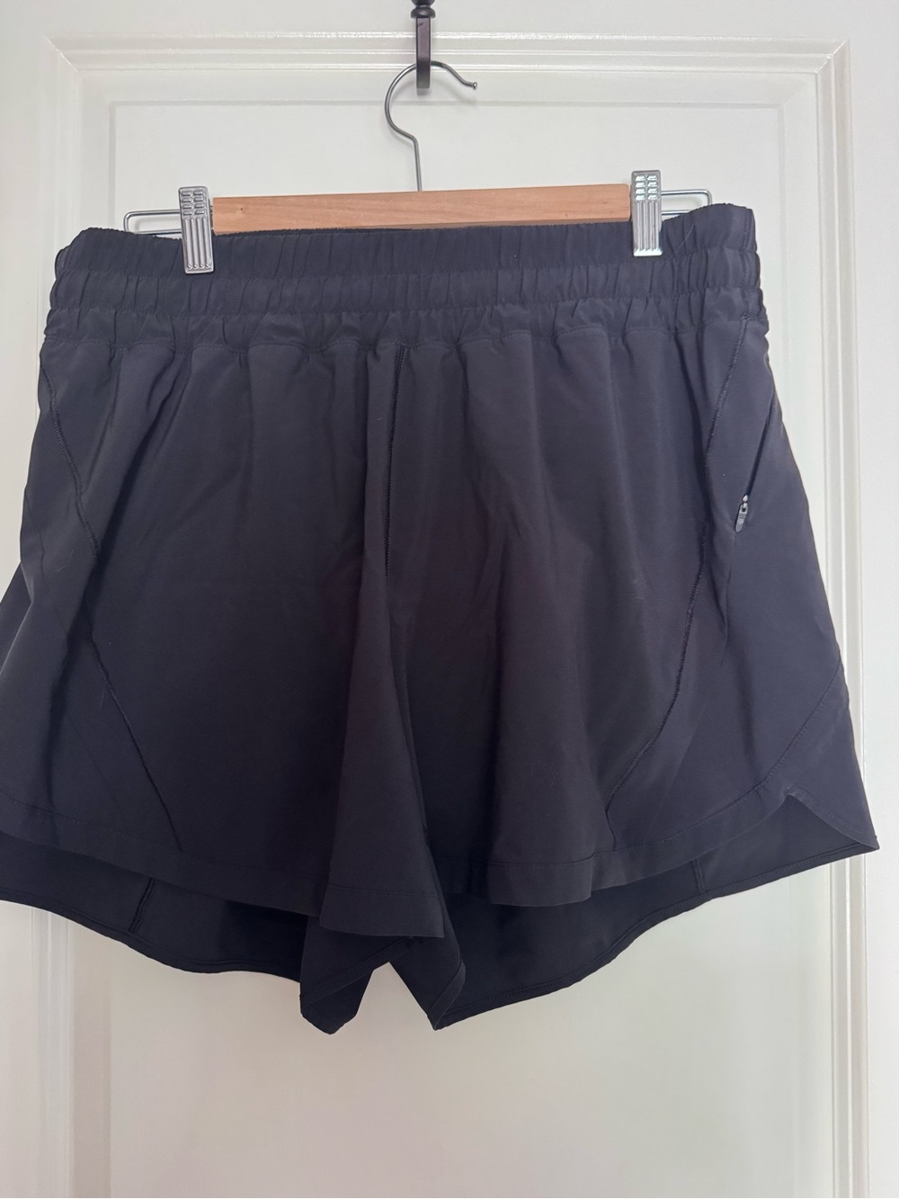 lululemon athletica Track That Black Women's Athletic Shorts with Zip Pocket 5”